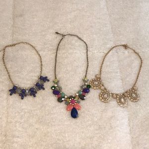 3 pc Bold Statement Necklace Bundle